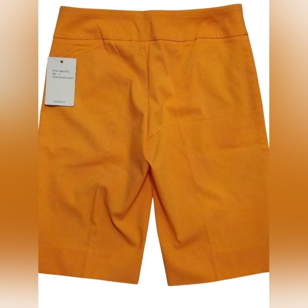 Zack & Rachel - Bike Shorts, No Pockets. Orange Crush, Size 6, Lots Of Stretch - Picture 5 of 6